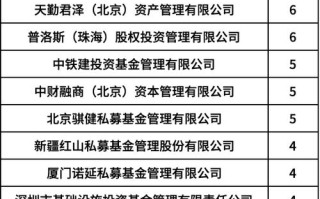 中国前十私募基金公司排名？中国前前十私募基金公司